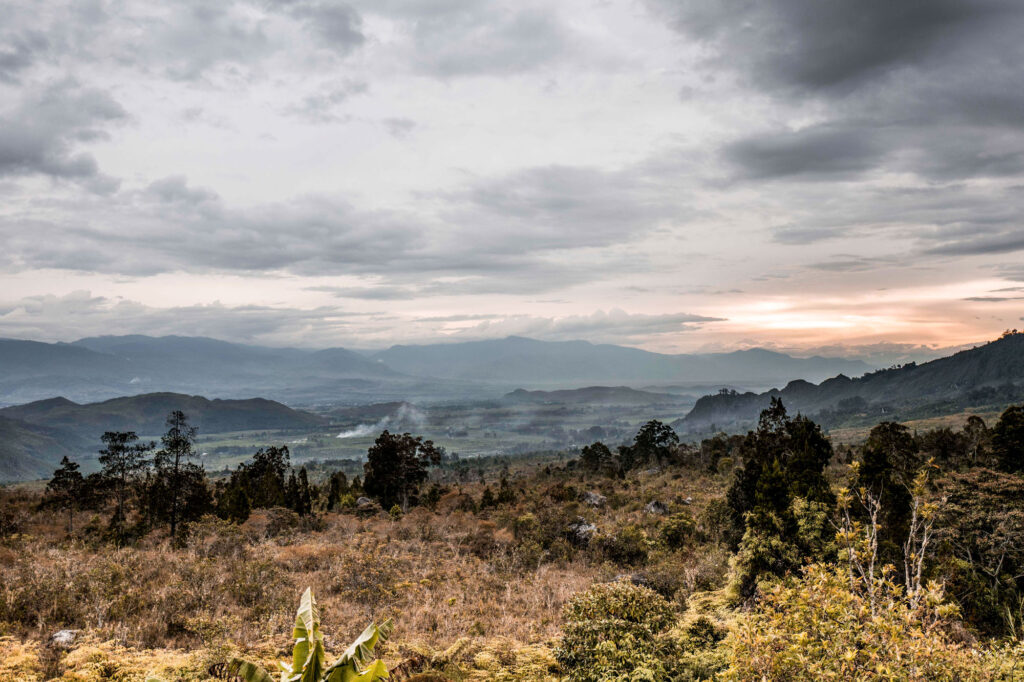 Open view into the Baliem Valley