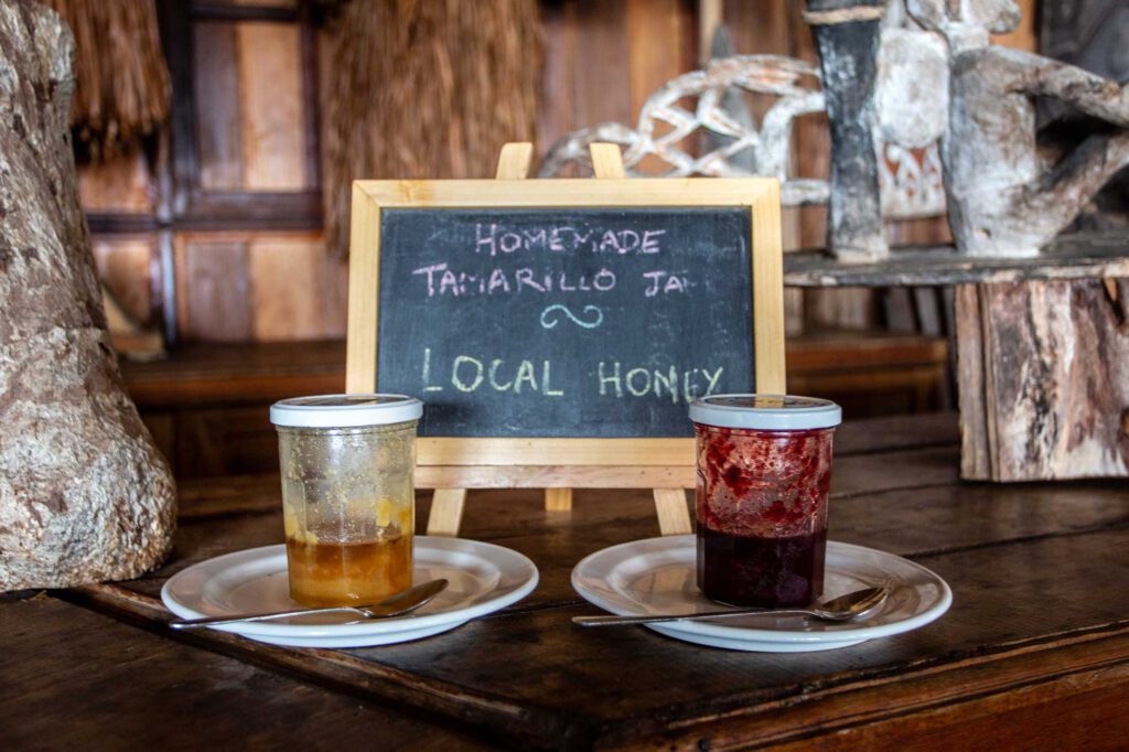 Our homemade tamarillo jam is a guest favourite, and the local honey beautifully reflects the richness of the surrounding highlands.